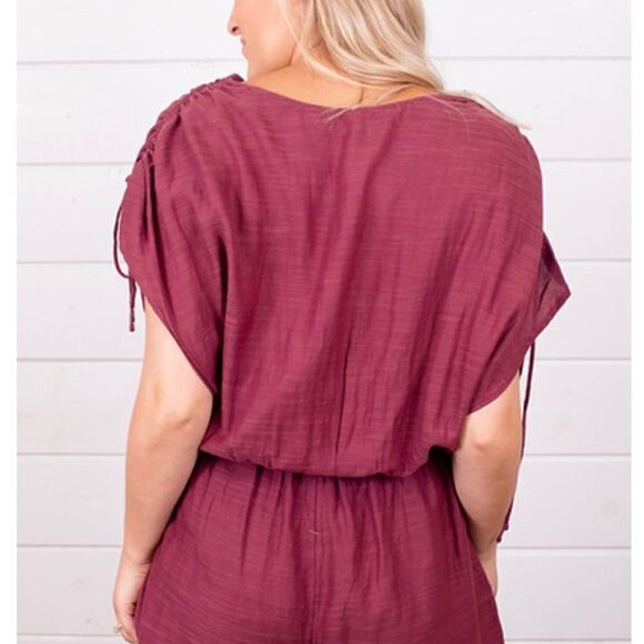 NEW Free People Weila Romper plum Floral Embroidered size XS - Picture 5 of 12